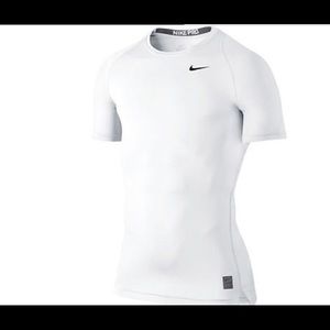 white nike compression shirt